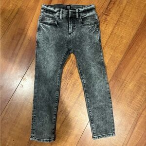 Black acid wash stretch skinny jeans